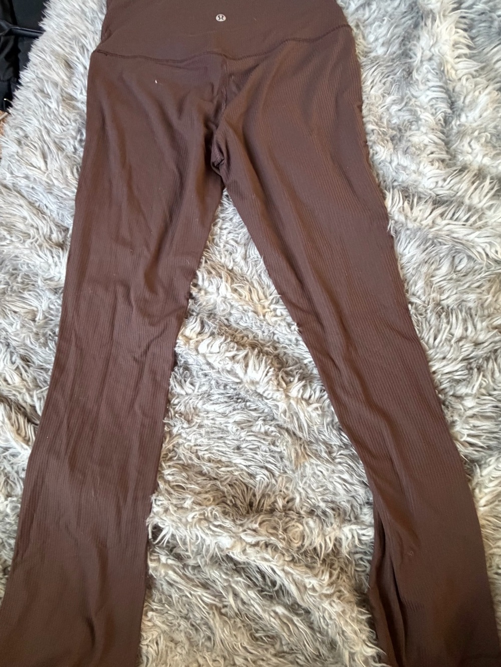 lululemon athletica Ribbed Brown Yoga Pants